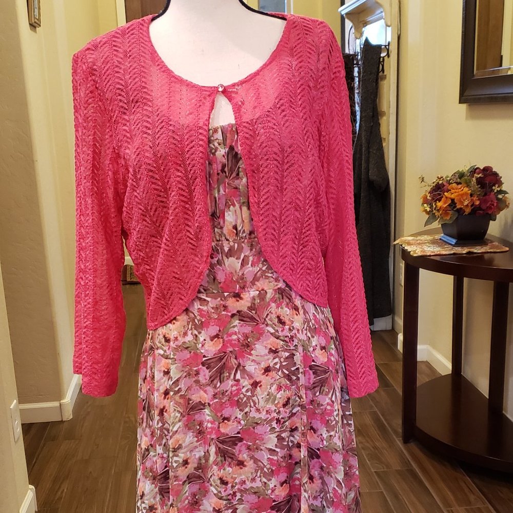 Pink and Brown Floral Dress, North Style